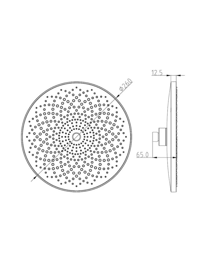 Kopfbrause "Capri" in Chrom/ Anthrazit