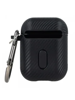 Kopfhörerhülle Carbon Etui kompatibel mit AirPods in Rot