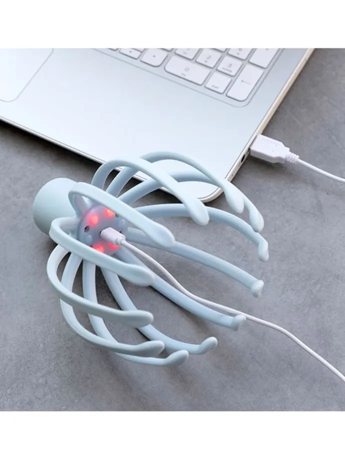 Kopfmassagegerät in Hellblau