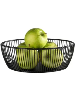 Korb "Svart" in Schwarz - (B)24 x (H)19 x (T)8 cm