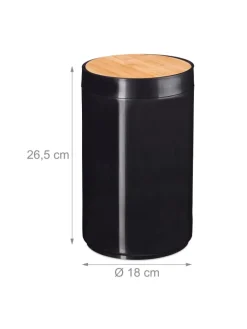 Kosmetikeimer in Schwarz - 5,5 L