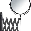 Kosmetikspiegel "Teleskop" in Schwarz - (B)19 x (H)38,5 x (T)50 cm
