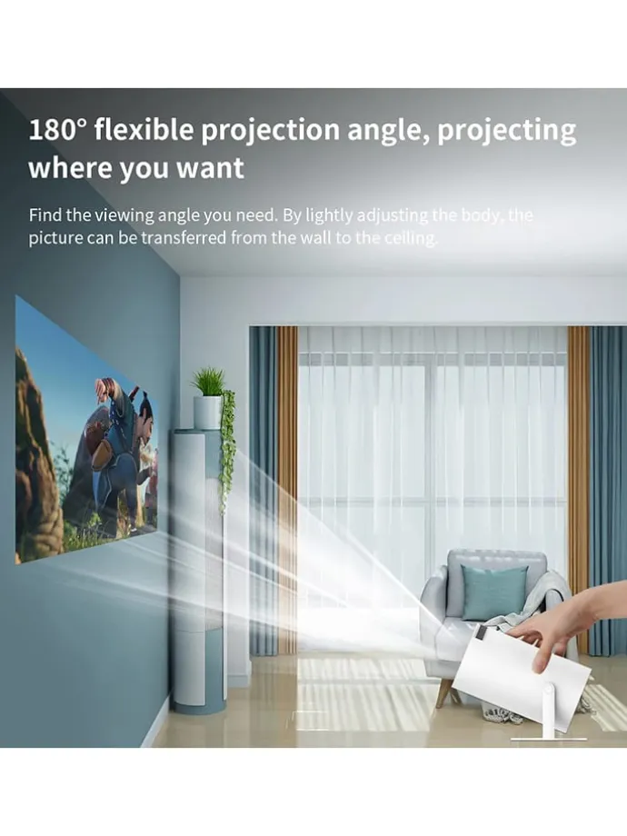 4K-Projektor in Weiß