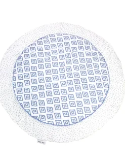 Krabbeldecke "Sheer Boho" in Blau/ Weiß - Ø 100 cm