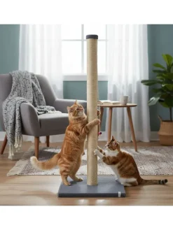 Kratzbaum ''Aero'' in Grau - (B)37,5 x (H)102 x (T)37,5 cm