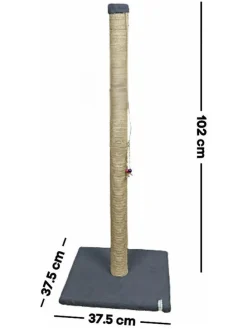 Kratzbaum ''Aero'' in Grau - (B)37,5 x (H)102 x (T)37,5 cm