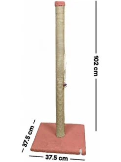 Kratzbaum ''Aero'' in Rosa - (B)37,5 x (H)102 x (T)37,5 cm