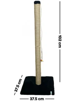 Kratzbaum ''Aero'' in Schwarz - (B)37,5 x (H)102 x (T)37,5 cm