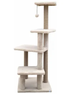 Kratzbaum "Alessi" in Beige - (B)45 x (H)117 x (T)45 cm