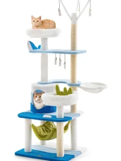 Kratzbaum 165cm in Blau