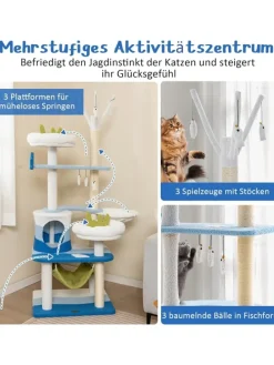 Kratzbaum 165cm in Blau