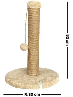 Kratzbaum ''Coris'' in Beige - (H)52 x Ø 30 cm