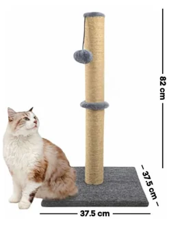 Kratzbaum ''Cyra'' in Grau - (B)37,5 x (H)82 x (T)37,5 cm