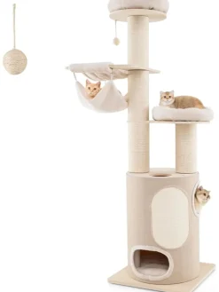 Kratzbaum Groß 187 cm in Beige