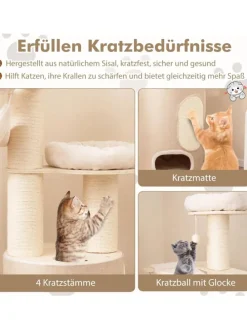 Kratzbaum Groß 187 cm in Beige