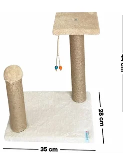 Kratzbaum in Beige - (B)35 x (H)44 x (T)28 cm