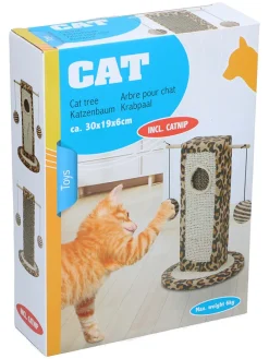 Kratzbaum in Beige/ Hellbraun - (B)21 x (H)30 x (T)20 cm