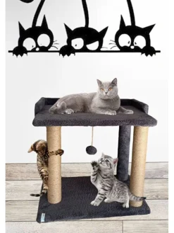 Kratzbaum "Liza" in Anthrazit - (B)50 x (H)48 x (T)35 cm