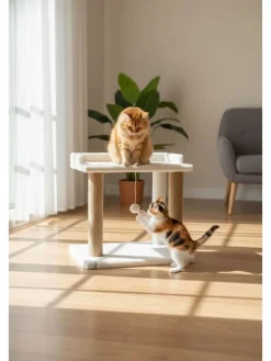 Kratzbaum ''Liza'' in Creme - (B)50 x (H)48 x (T)35 cm