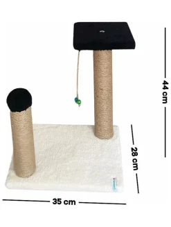 Kratzbaum ''Liza'' in Schwarz - (B)35 x (H)44 x (T)28 cm