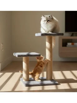 Kratzbaum ''Luizi'' in Grau - (B)35 x (H)44 x (T)28 cm