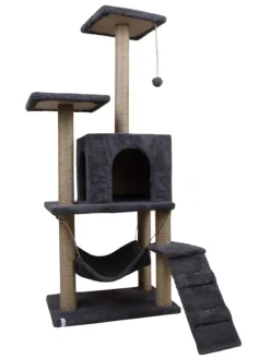 Kratzbaum "Midas" in Anthrazit - (B)50 x (H)125 x (T)35 cm