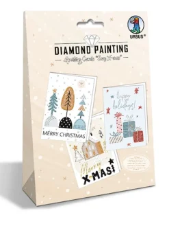 Kreativset "Diamond Painting Greeting Cards - Cosy X-Mas" in Bunt