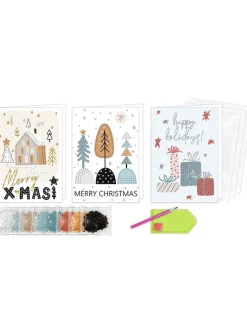 Kreativset "Diamond Painting Greeting Cards - Cosy X-Mas" in Bunt