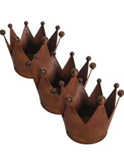 Krone Zink Rost Ø17 im 3er Set in Braun