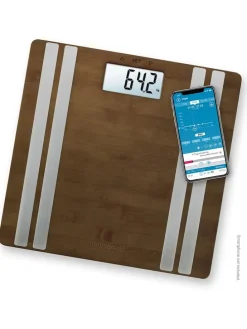 Körperanalysewaage "BS 552 connect bamboo" in Braun