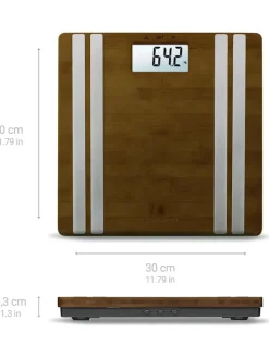 Körperanalysewaage "BS 552 connect bamboo" in Braun