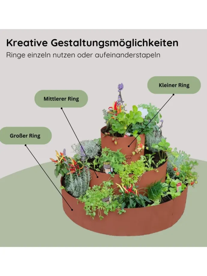 Kräuterschnecke Rostoptik in Braun