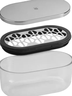 Käsereibe in Schwarz/ Silber - (B)15 x (H)7 x (T)8,5 cm