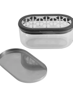 Käsereibe in Schwarz/ Silber - (B)15 x (H)7 x (T)8,5 cm