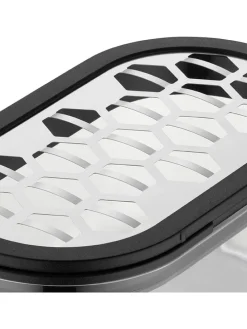 Käsereibe in Schwarz/ Silber - (B)15 x (H)7 x (T)8,5 cm