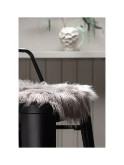 Kunstfell Katy Grau 34 x 34 cm