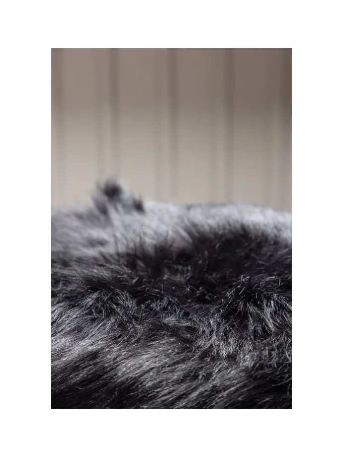 Kunstfell Katy Schwarz 34 x 34 cm