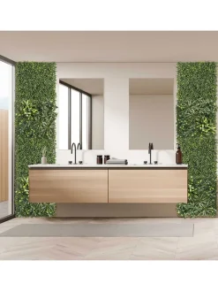 Kunstpflanzen-Paneel in Grün - (L)50 x (B)50 cm