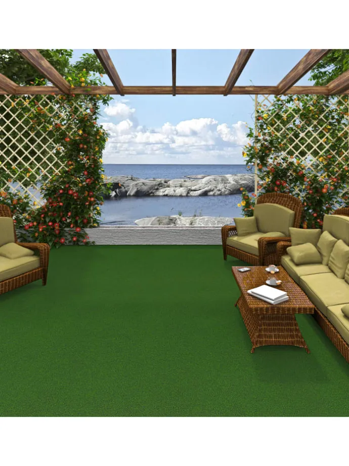 Kunstrasen Rasenteppich mit Noppen Kingston in Groen