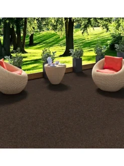 Kunstrasen Rasenteppich mit Noppen Kingston in Braun