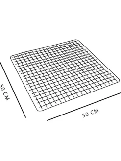 Kunststoff-Badematte in Rosa - (L)50 x (B)50 cm