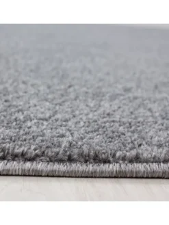 Kurzflor Teppich Alberto Hellgrau