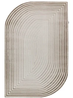 Kurzflor-Teppich ''Amorf - Ar004'' in Beige/ Hellbraun