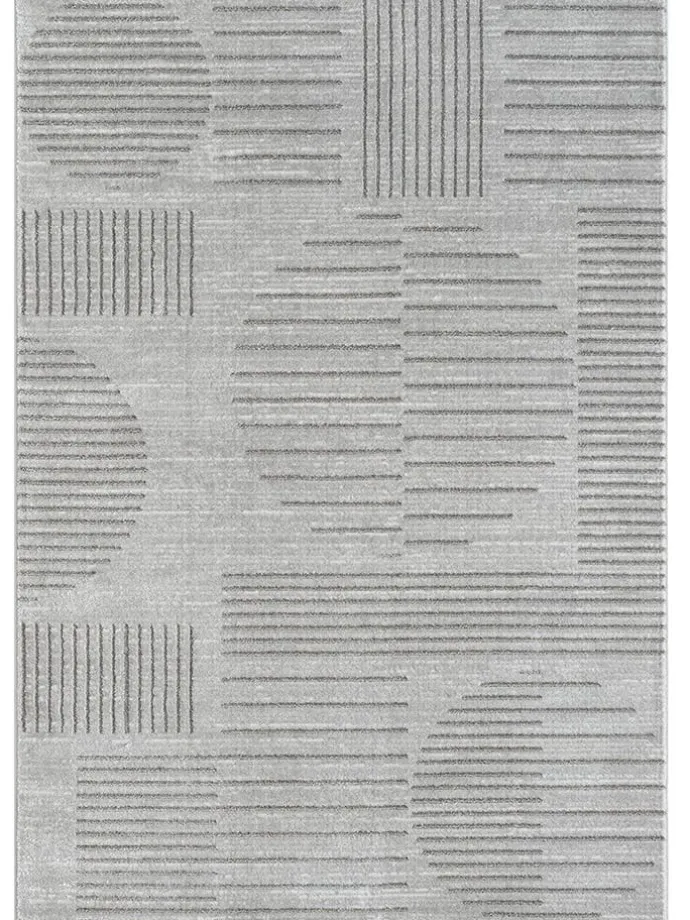 Kurzflor-Teppich "Claude" in Hellgrau