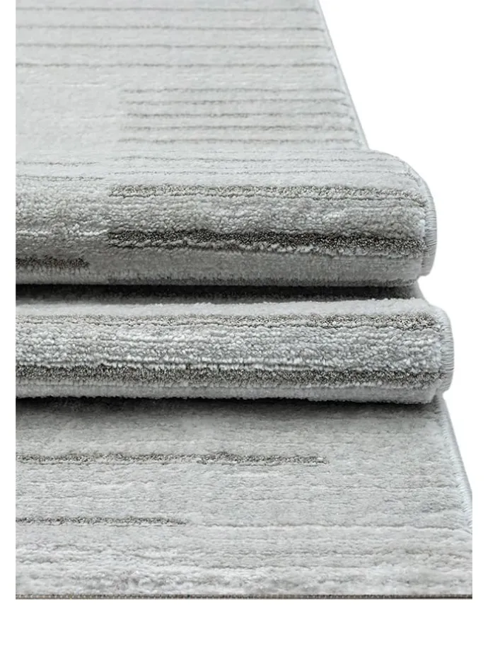 Kurzflor-Teppich "Claude" in Hellgrau