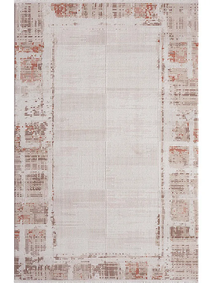 Kurzflor-Teppich ''Elex'' in Beige/ Braun