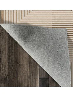 Kurzflor-Teppich in Beige/ Hellbraun/ Braun