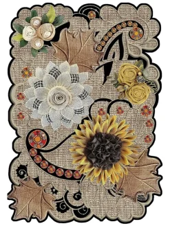 Kurzflor-Teppich in Beige/ Gelb