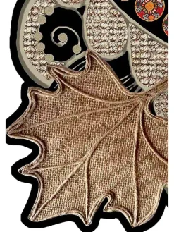 Kurzflor-Teppich in Beige/ Gelb