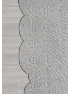 Kurzflor-Teppich in Beige/ Gelb